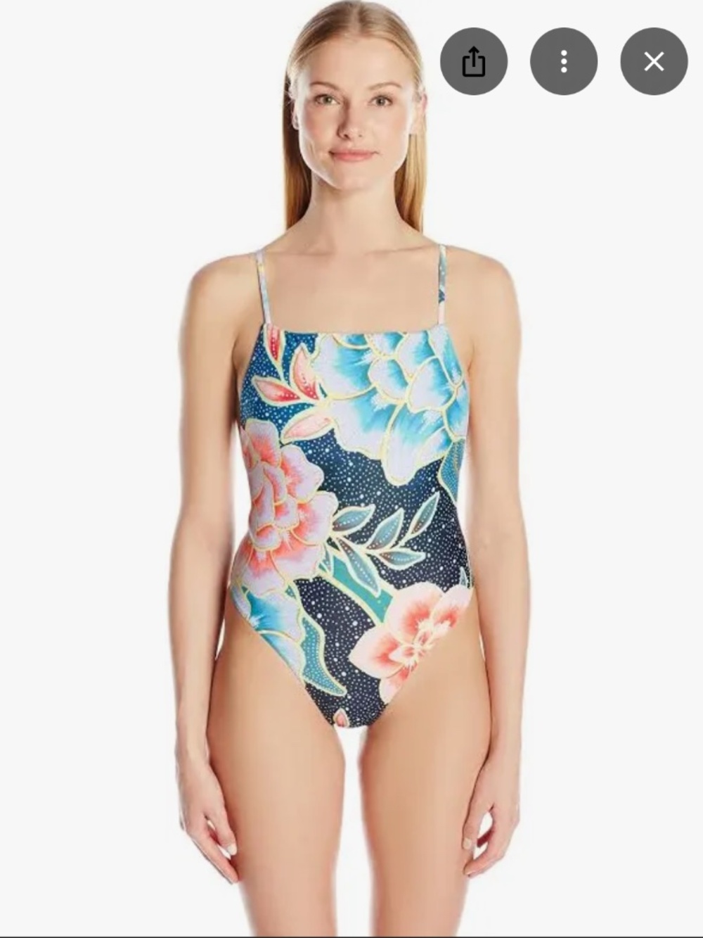 Mara Hoffman Acadia Floral One Piece Swimsuit Size Large